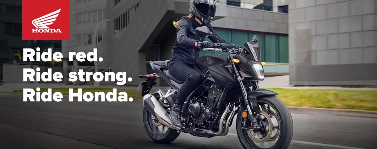 Ride red. Ride strong. Ride Honda.
